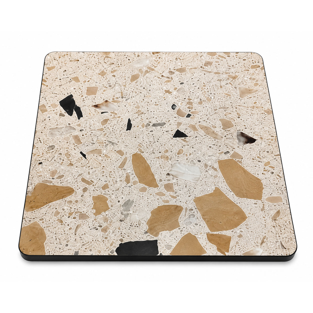 Terrazzo with Black Edge Table Top