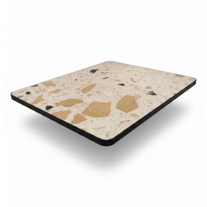 Terrazzo with Black Edge Table Top