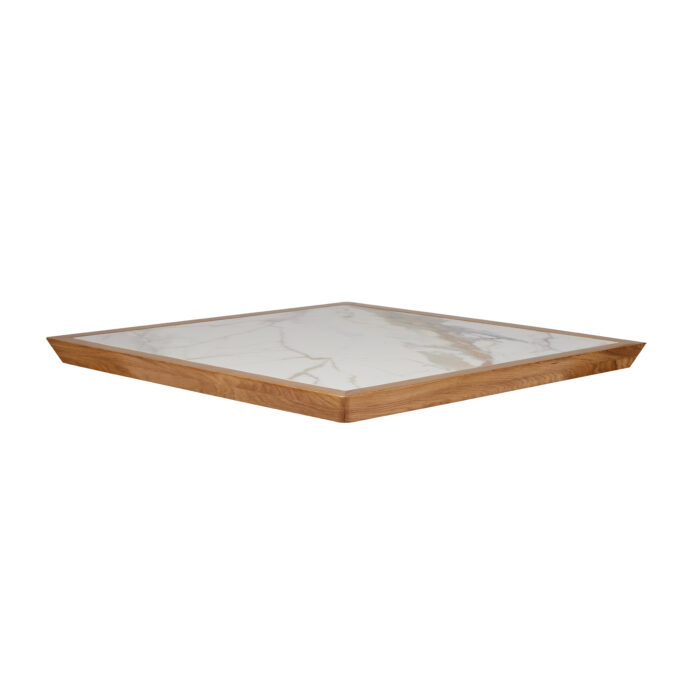 Porcelain Square Solid Wood Edge Tabletop (30″ x 30″)